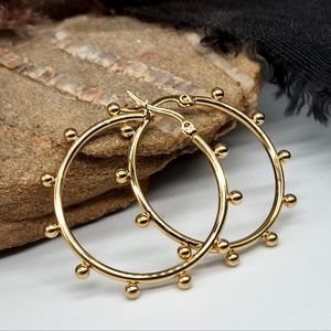 FP Designer Hoops 18K Gold plated Earrings Chunky Hoops Different Unique